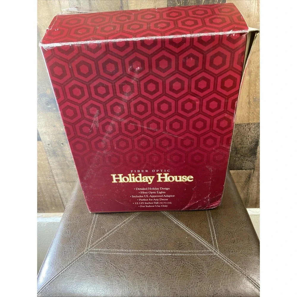 VTG 2004 Holiday House Fiber Optic Windmill Lighthouse Christmas Village Works